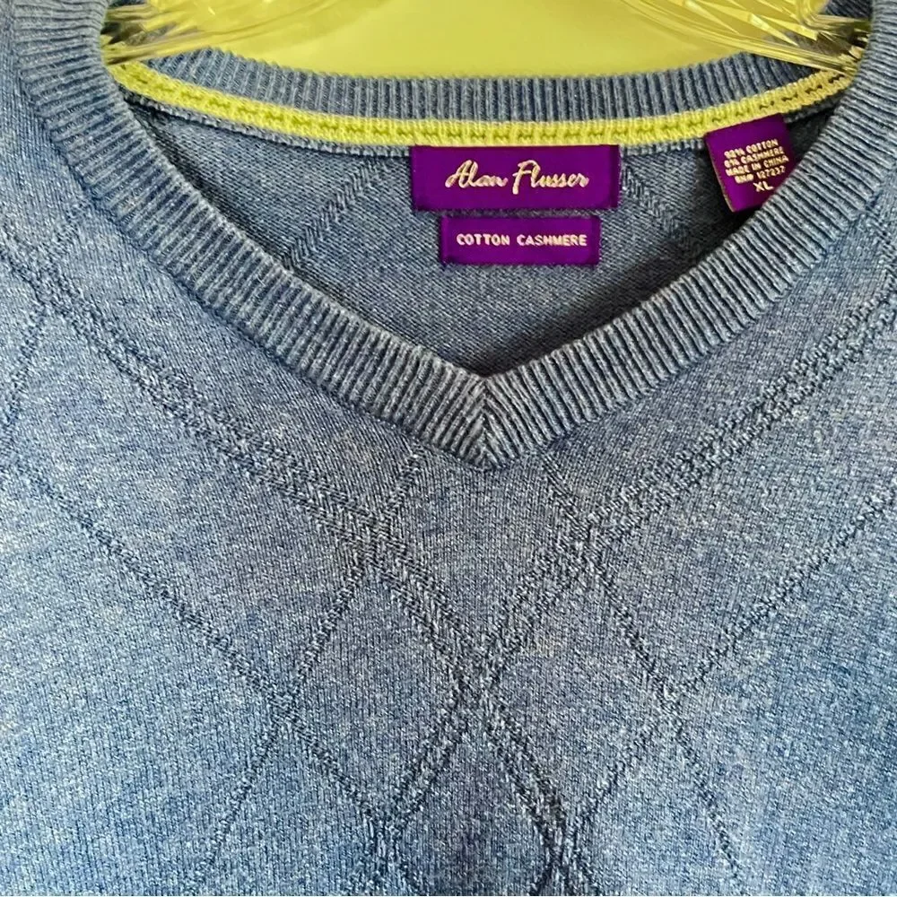 🌺3 FOR $20🌺 - Alan Flusser Cotton Cashmere V Neck Sweater XL